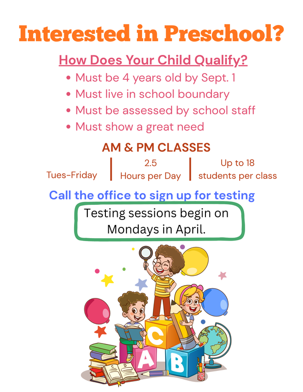Preschool Flyer English