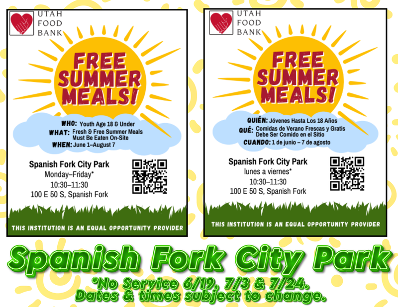 Spanish Fork  Free Meal Flyer