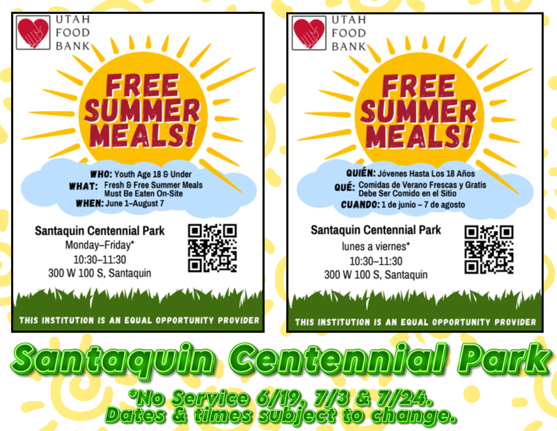Santaquin Free Meal Flyer