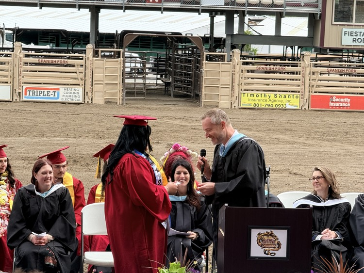 student pinning