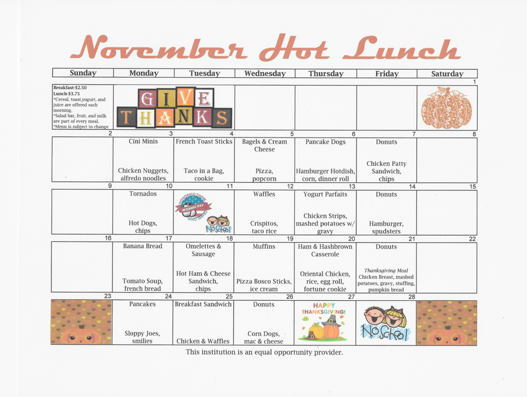 November Menu