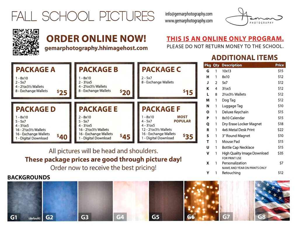 Gemar photography online picture flyer