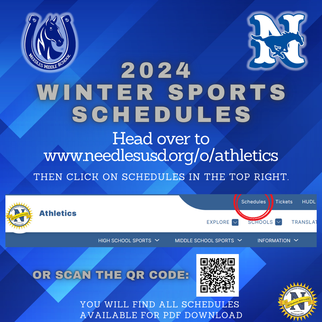 Winter sports schedules.