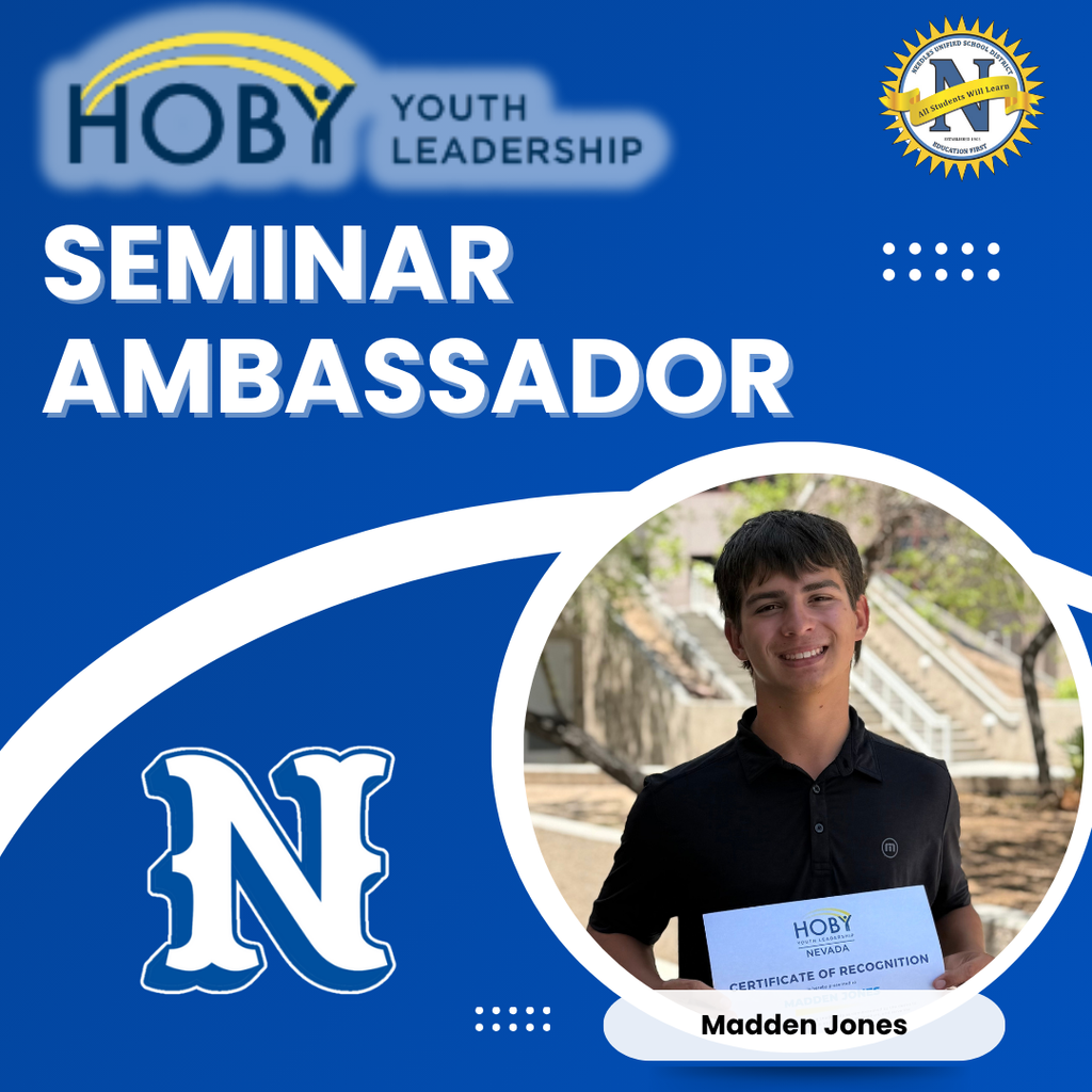 HOBY seminar ambassador holding certificate.