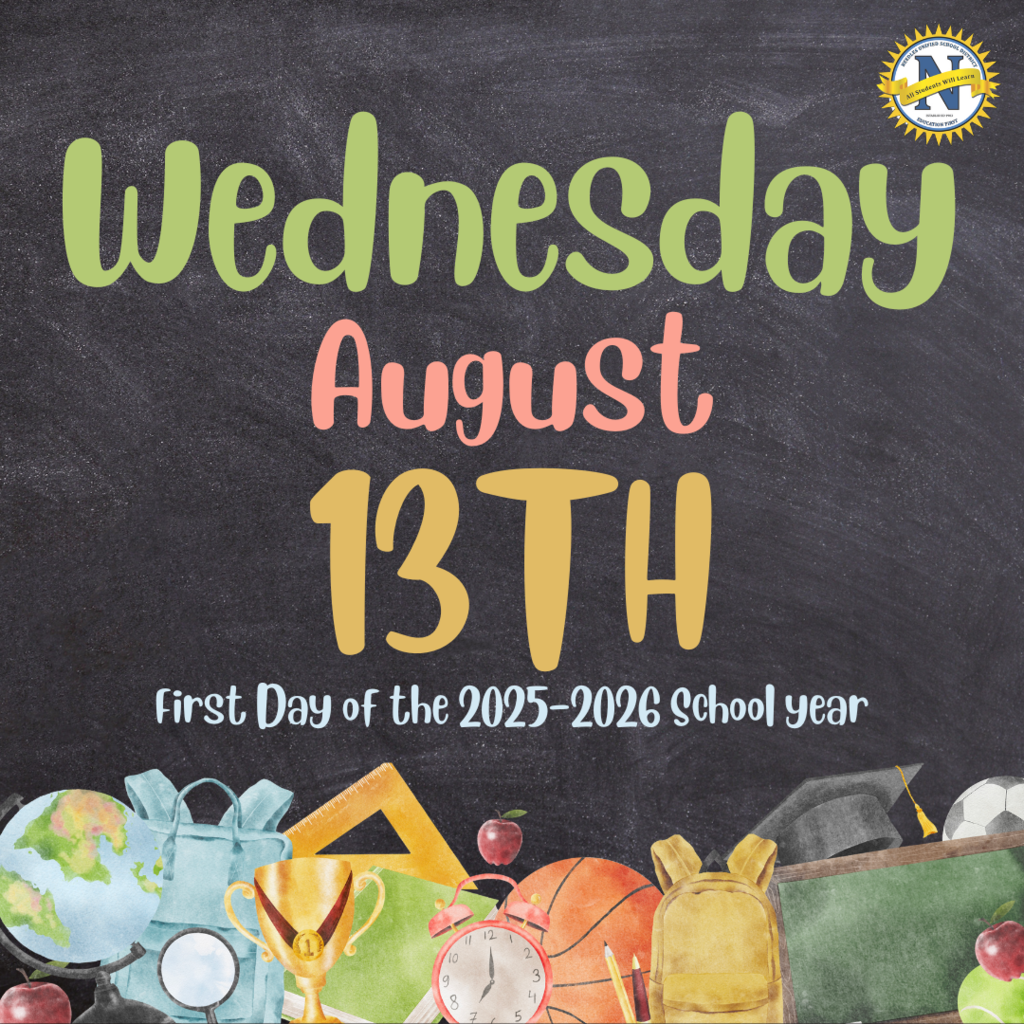 School supplies with the starting date of school of August 13, 2025