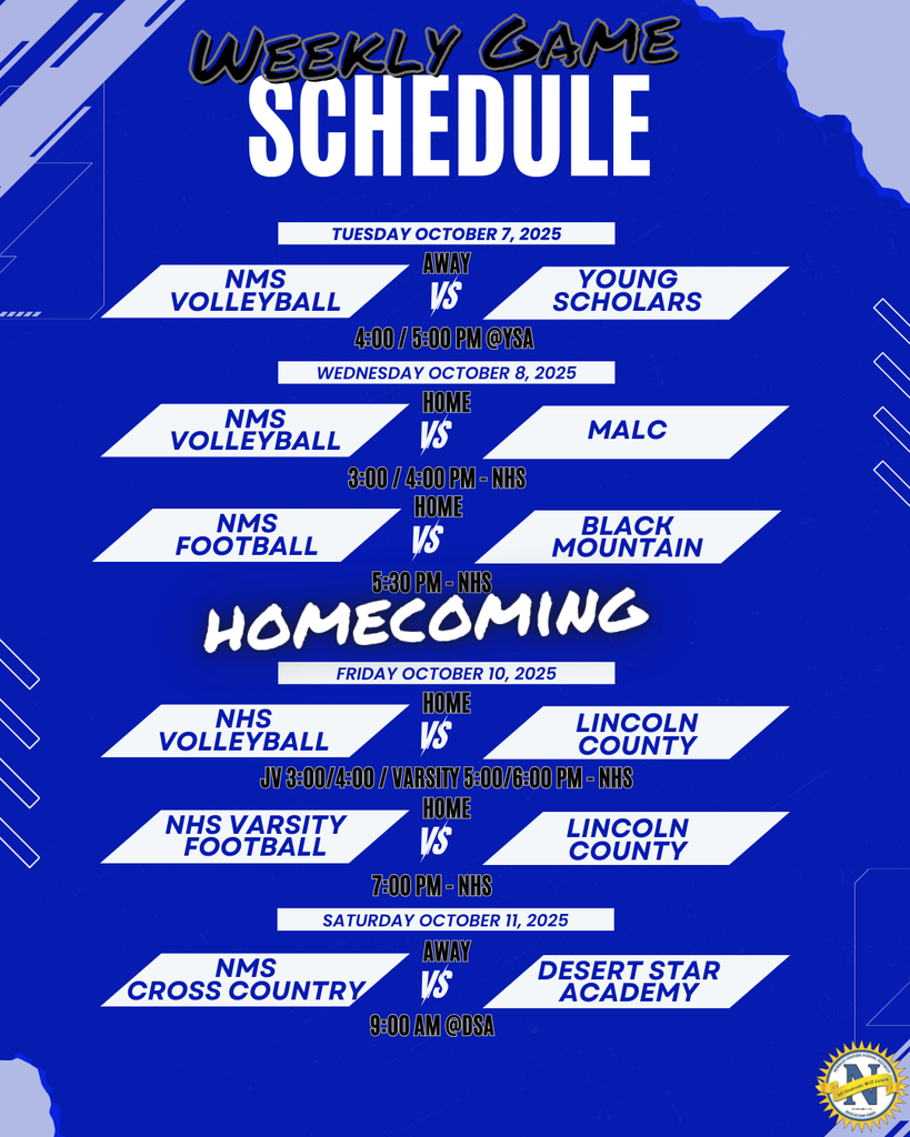 List of sporting events for the week.