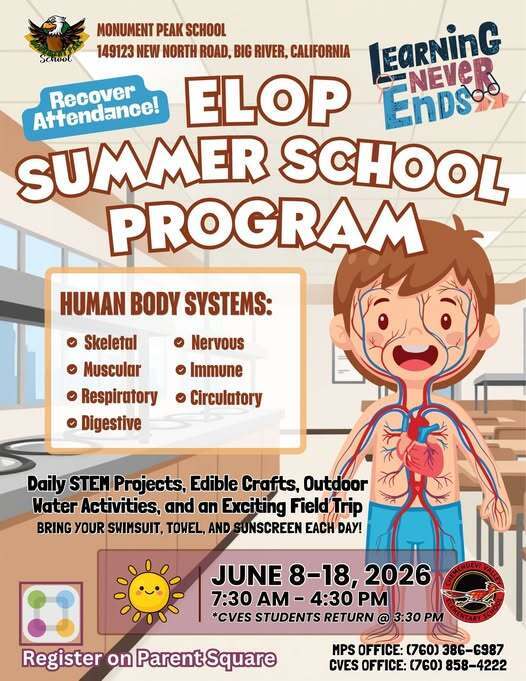 MPS ELOP flyer of information.