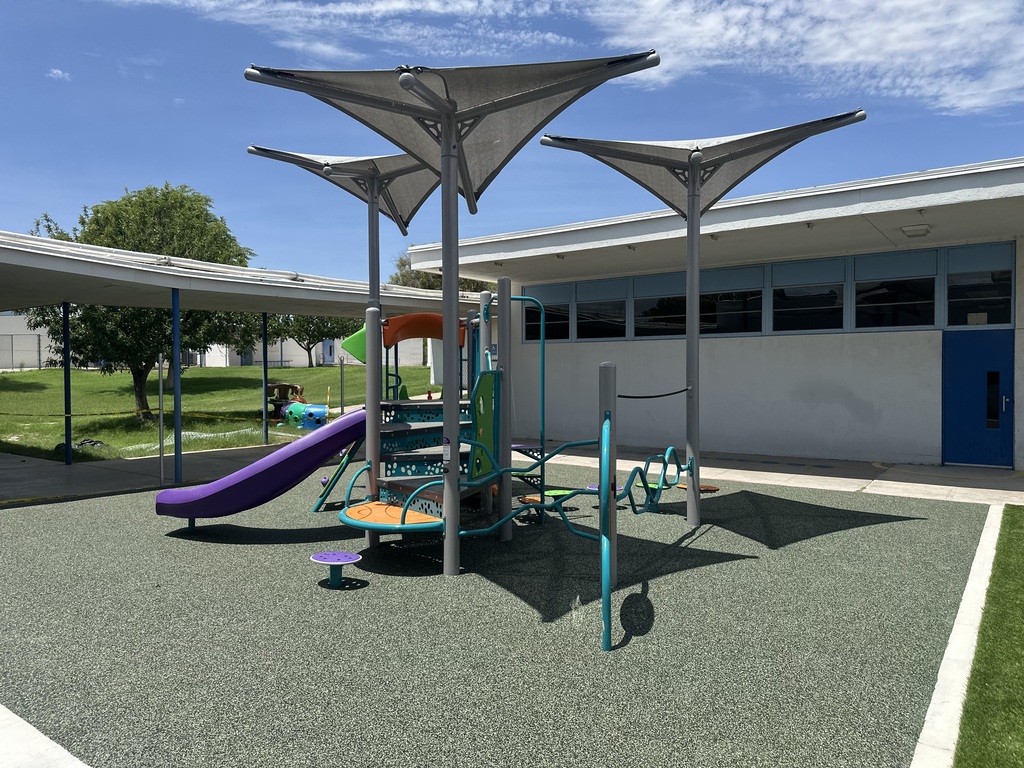 Photo of playground equipment newly installed at our Head Start Campus