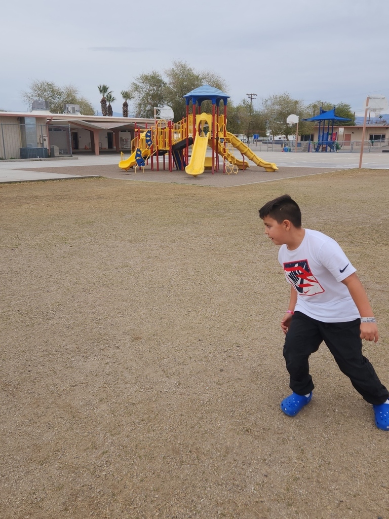 Student playing outside