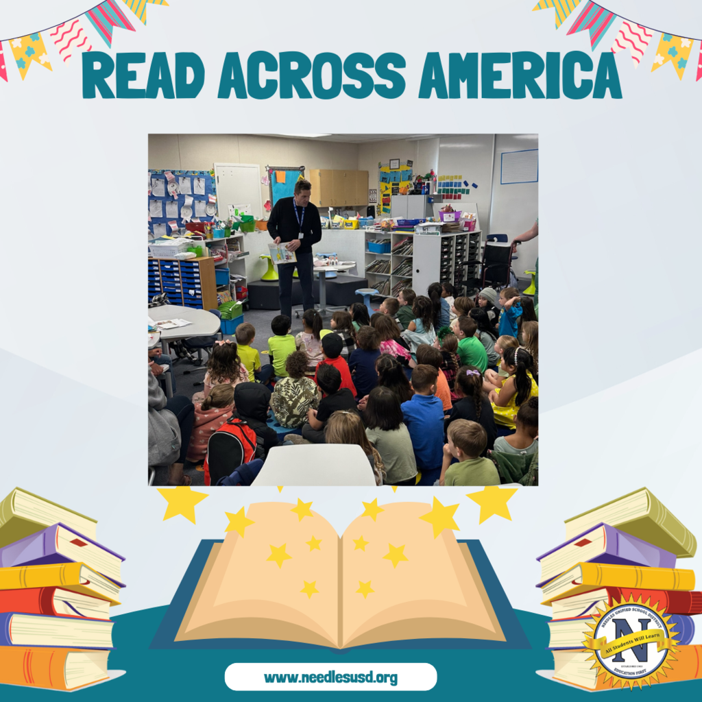 Dr. Cameron reading to students.