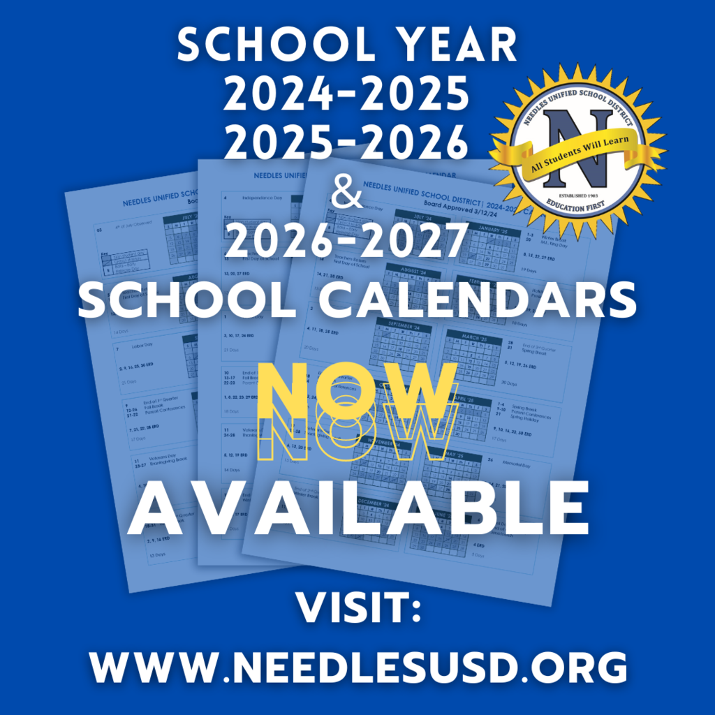 School Calendars available on website.