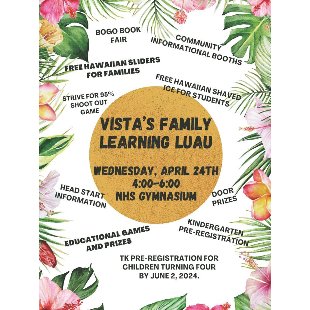 VCE Luau flyer.