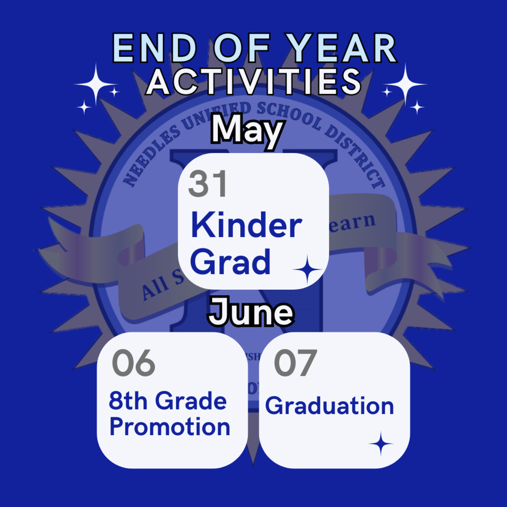 End of year activity dates.