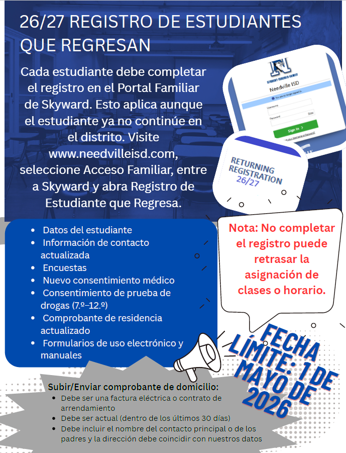 Registration Flyer Spanish