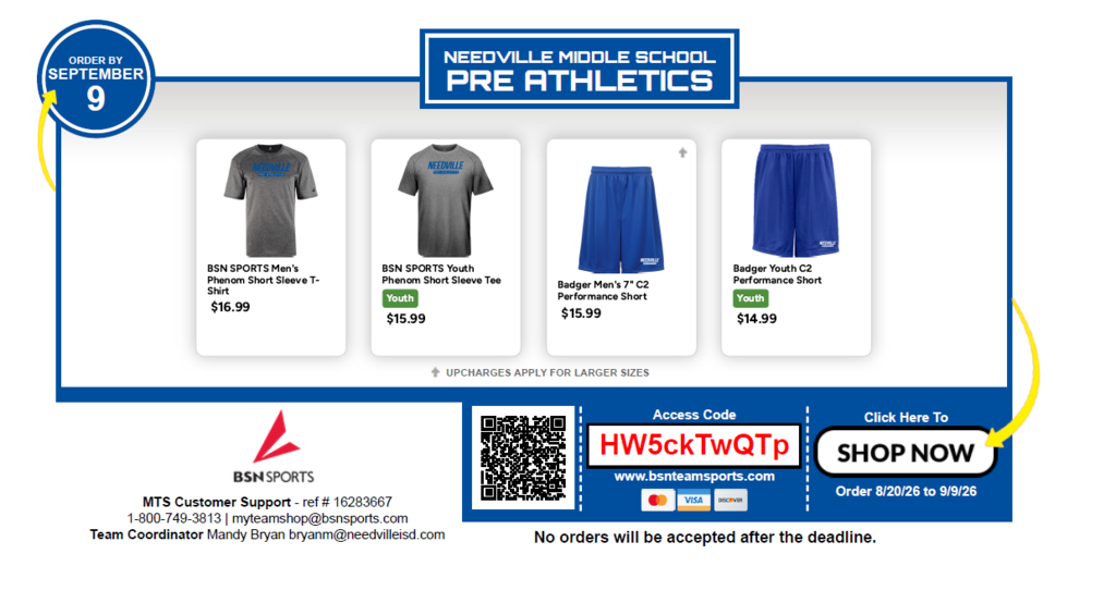 pre-athletics orders - last call