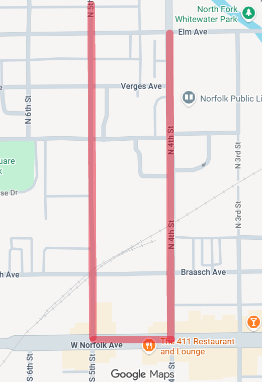 Norfolk Lions Club Parade Route