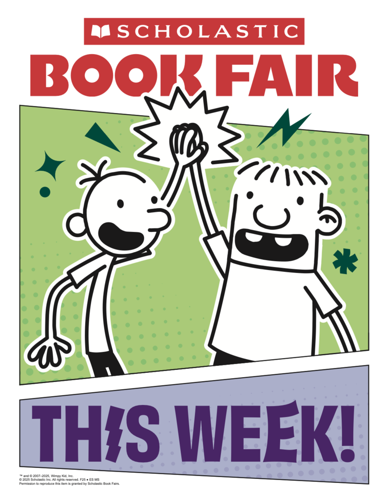 Diary of a Wimpy Kid Scholastic Book Fair flier