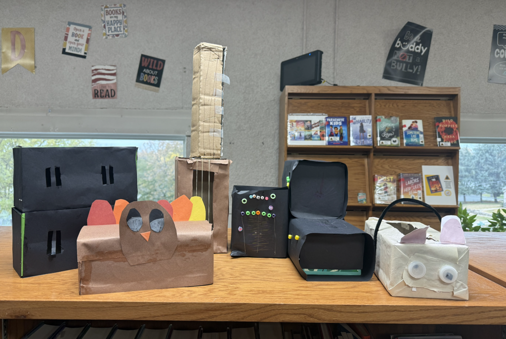 STEM Club tissue box creations