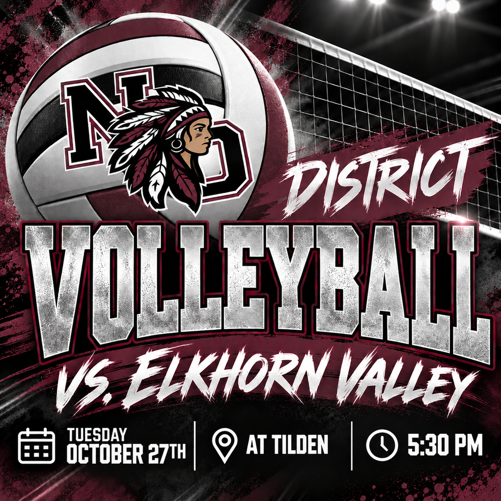 District Volleyball vs. Elkhorn Valley @ Tilden @ 5:30pm