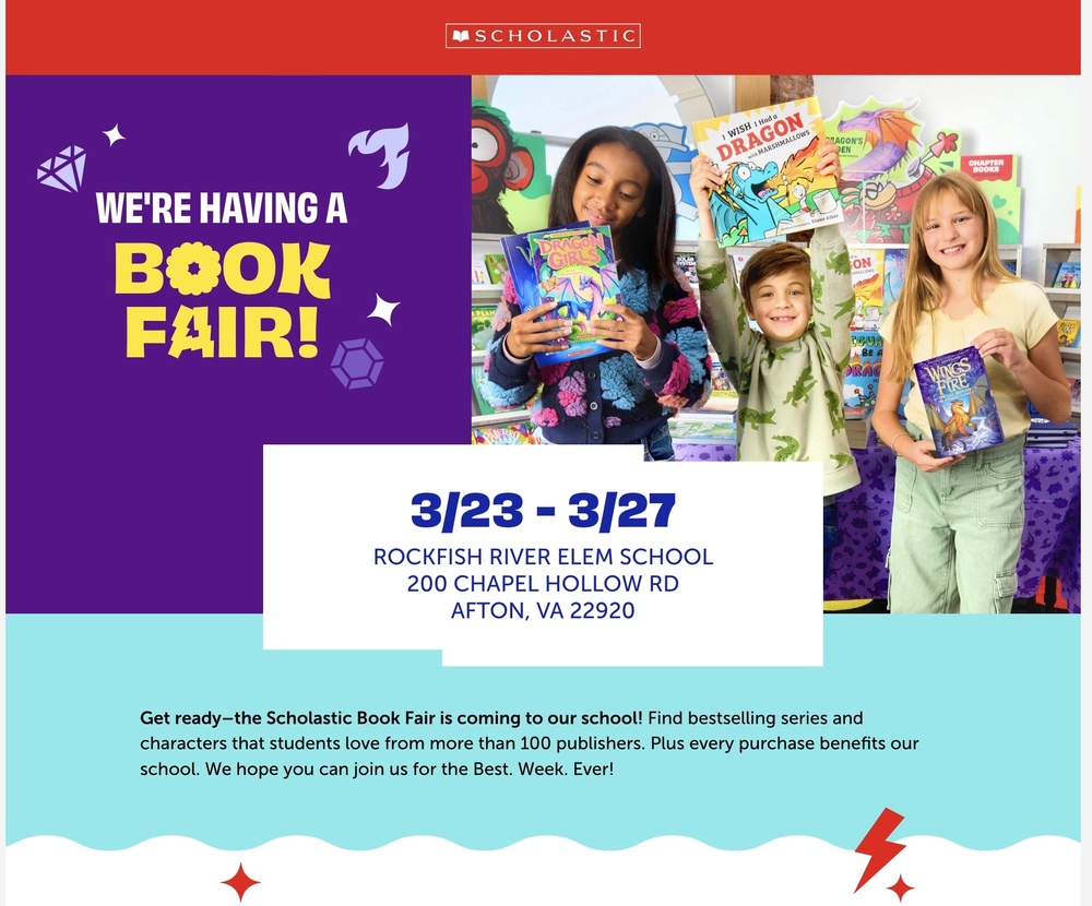 RRES Book Fair 3/23 - 3/27