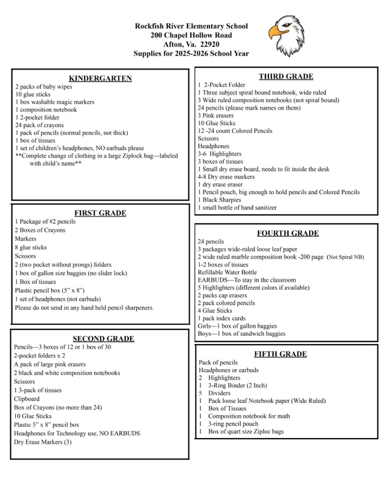 2025-2026 Supply List RRES