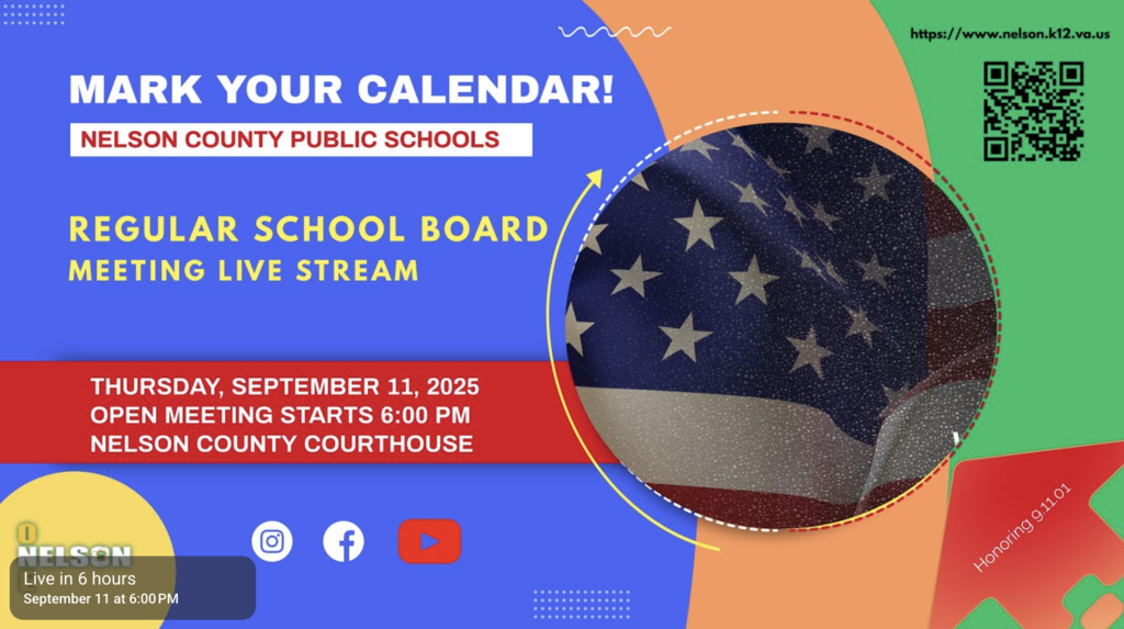 School Board Meeting Graphic 9/11/2025