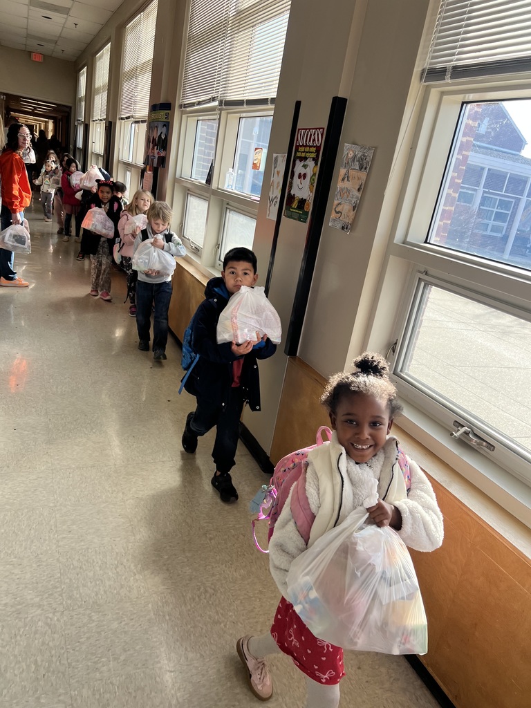 Winter Storm Fern Meal Distribution- TRES students walking with meals