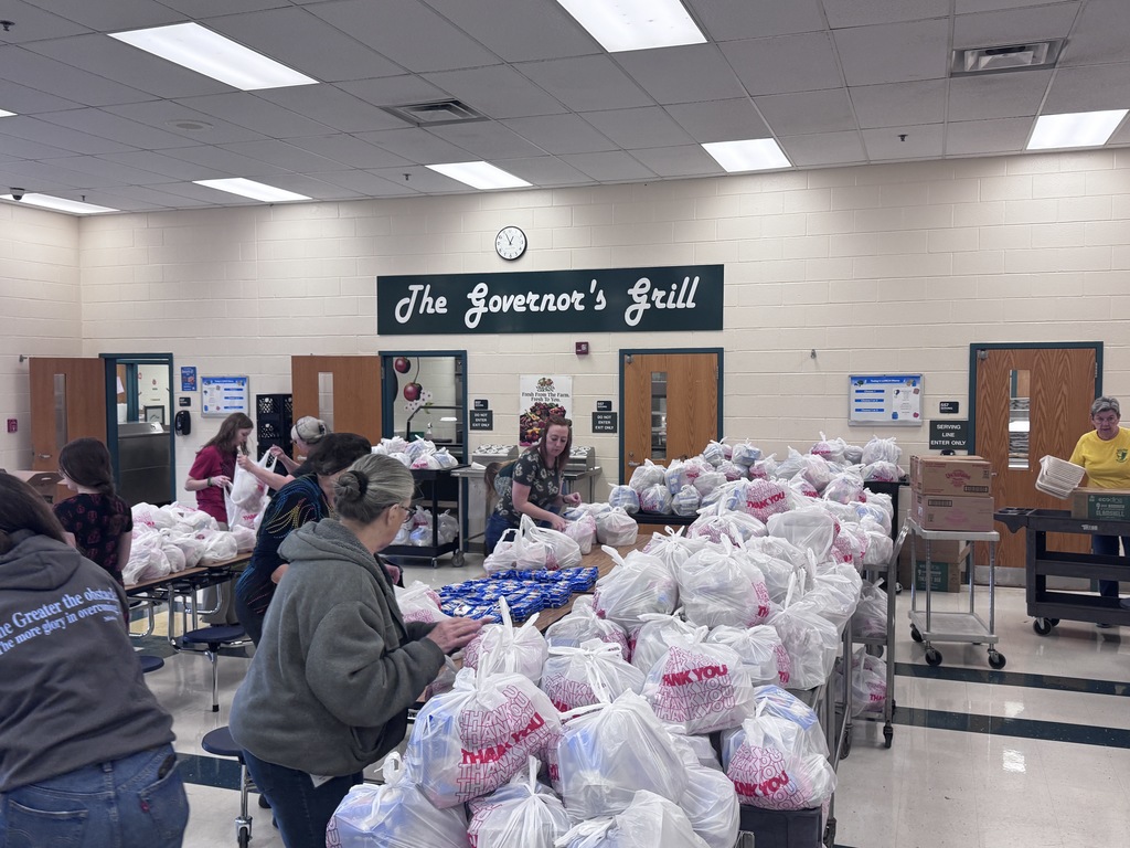 Winter Storm Fern Meal Distribution- packing meal bags
