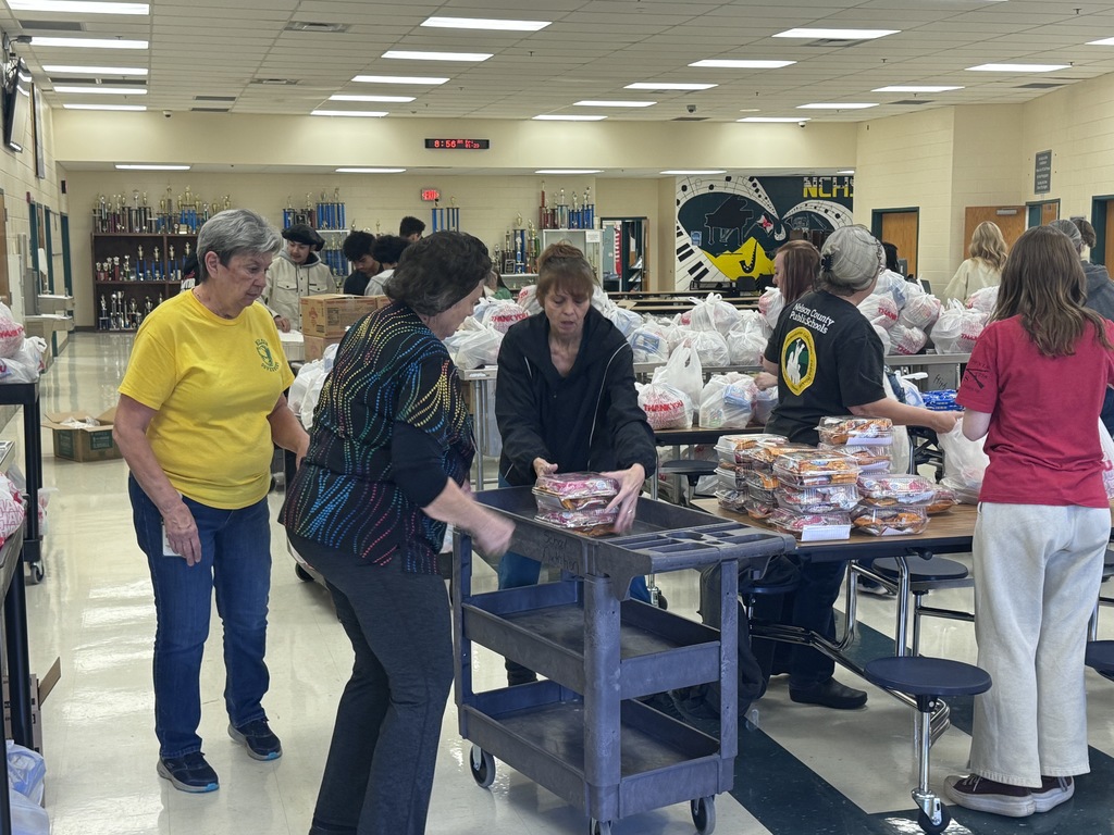 Winter Storm Fern Meal Distribution- packing meal bags