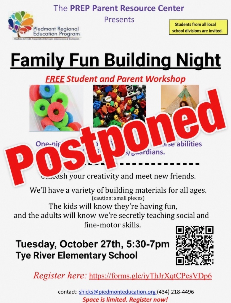 Family Fun Building Night Oct 27 - Postponed