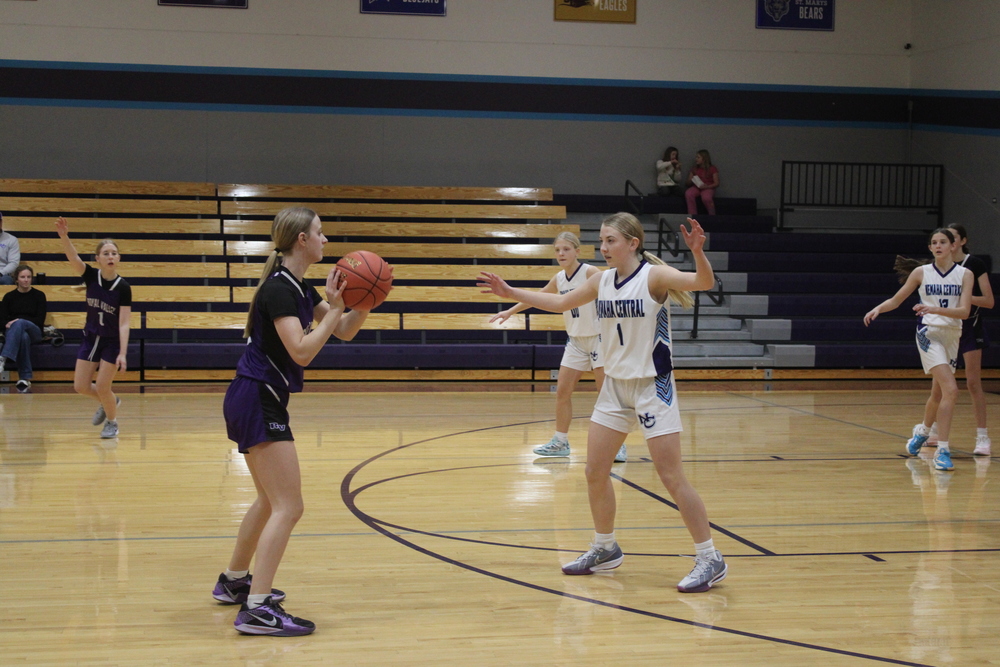 Tatum Snyder defends against Royal Valley on Dec. 2nd.