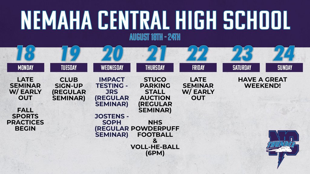 Week Ahead 8/18 - 8/24