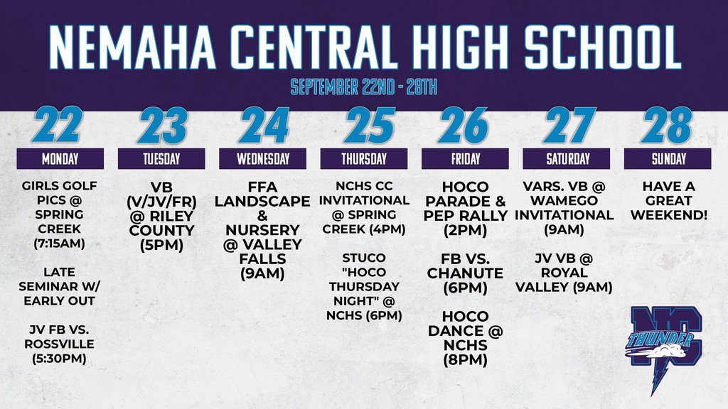 Week Ahead 9 22 - 9 28