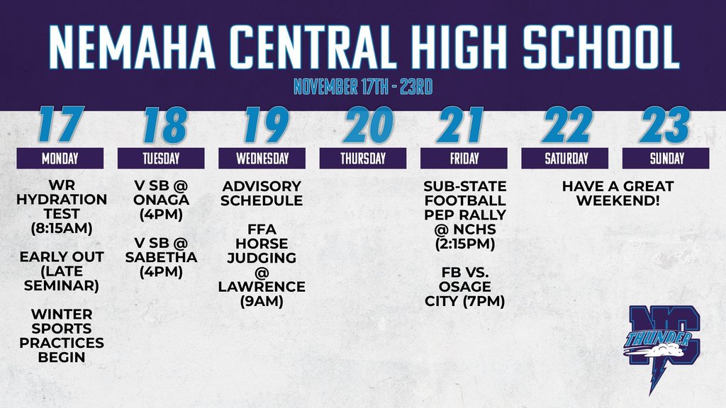 Week Ahead 11/17 - 11/23