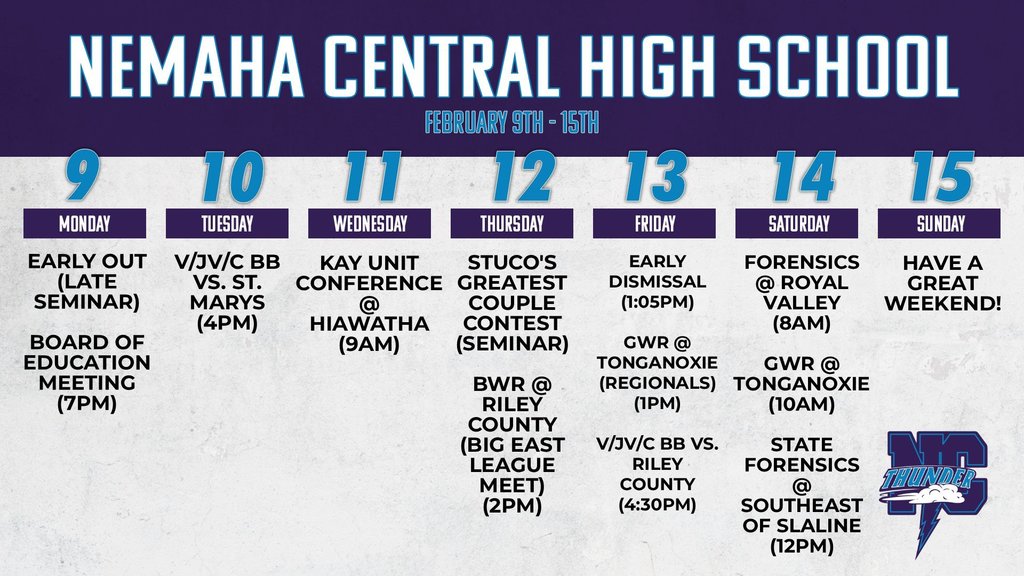 Week Ahead 2/9 - 2/15