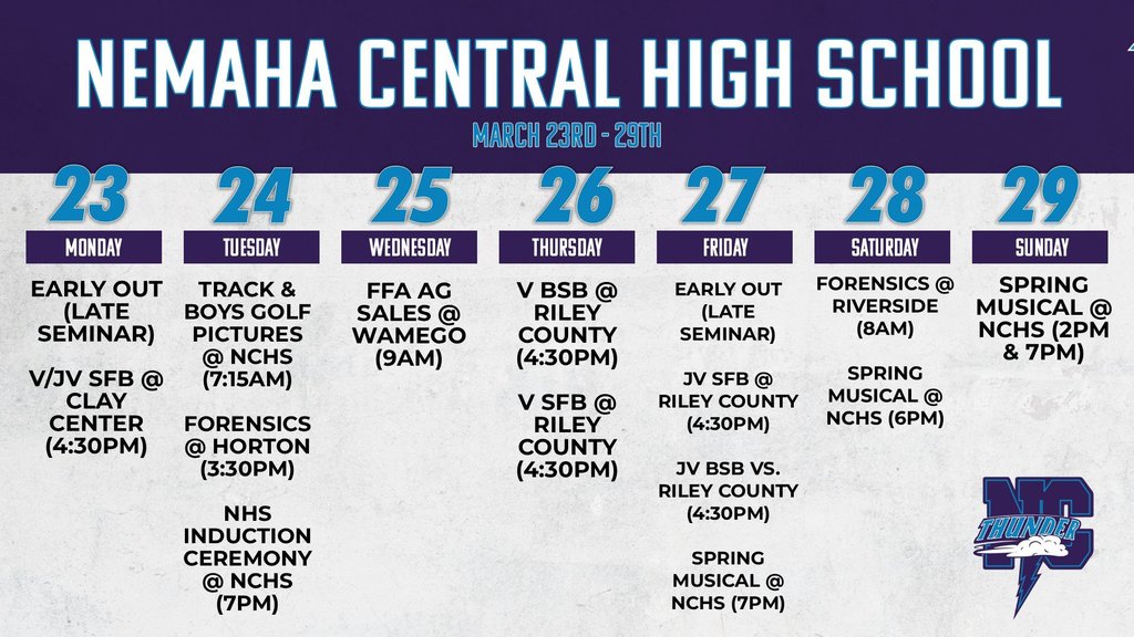 Week Ahead 3/23 - 3/29