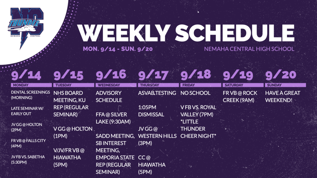 Week Ahead 9 14 - 9 20