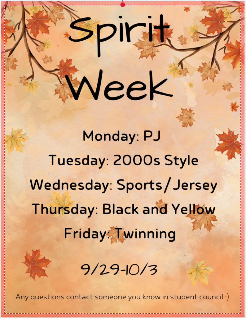 Spirit Week Flyer