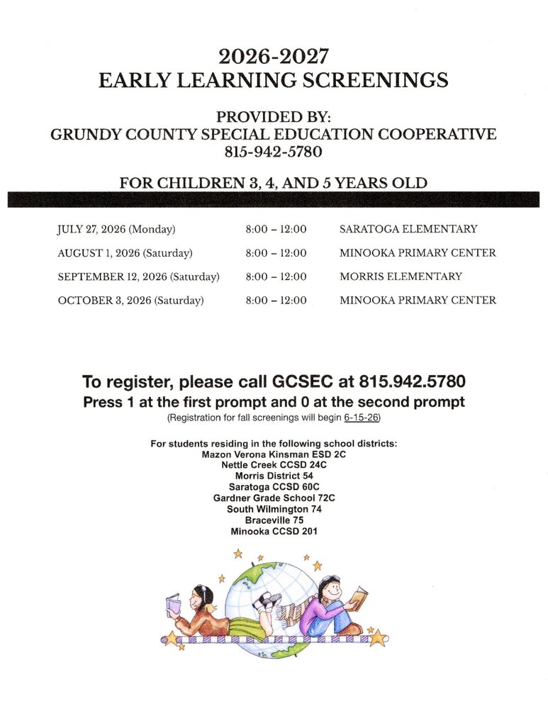 2026-2027 Early Learning Screenings