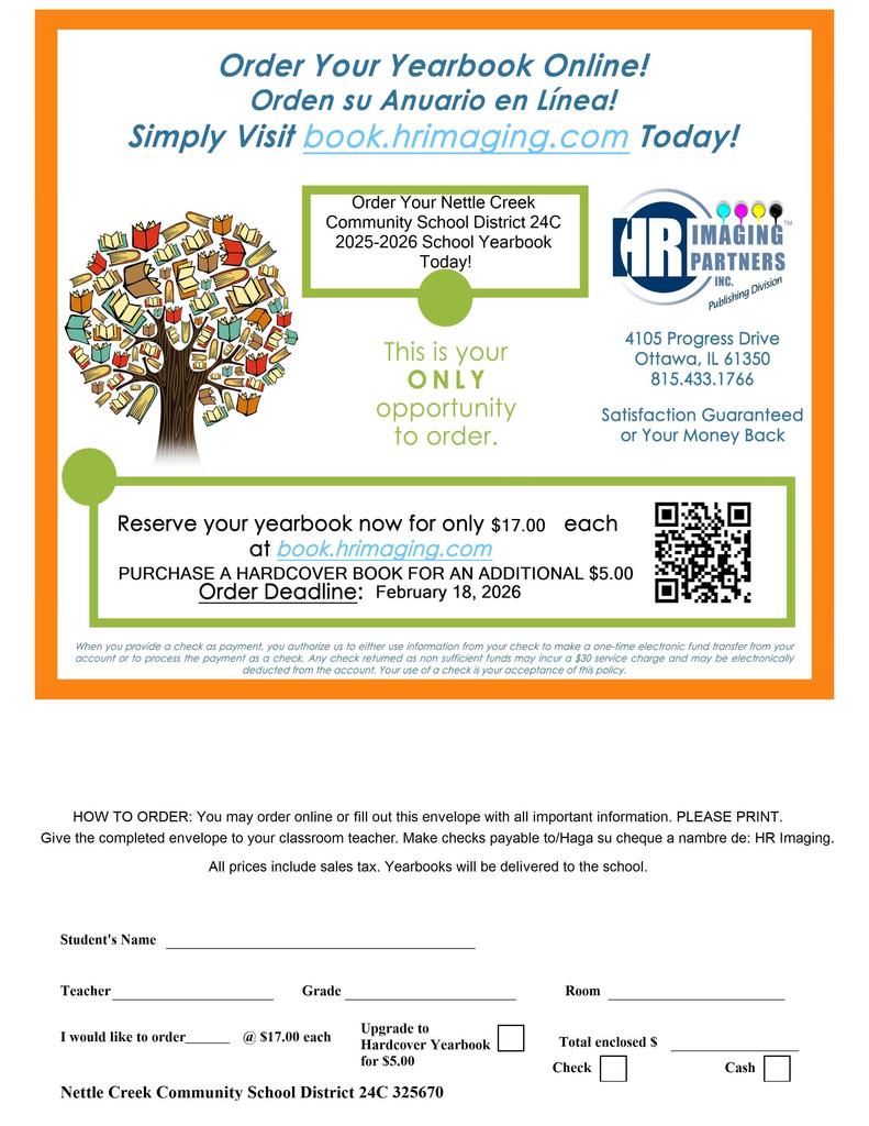 Yearbook Ordering Informational Flyer 