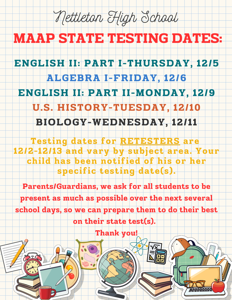 MAAP Testing Dates-Fall 2024