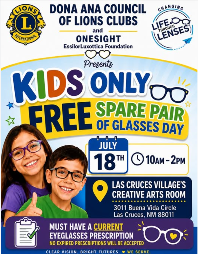 Dona Ana Council of Lions Clubs one Sight