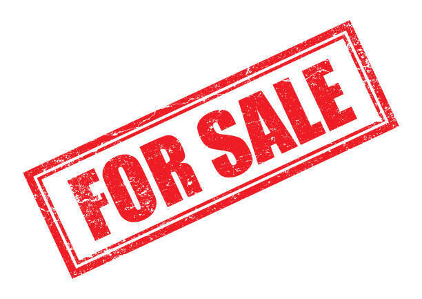 White background with red writing saying "For Sale"