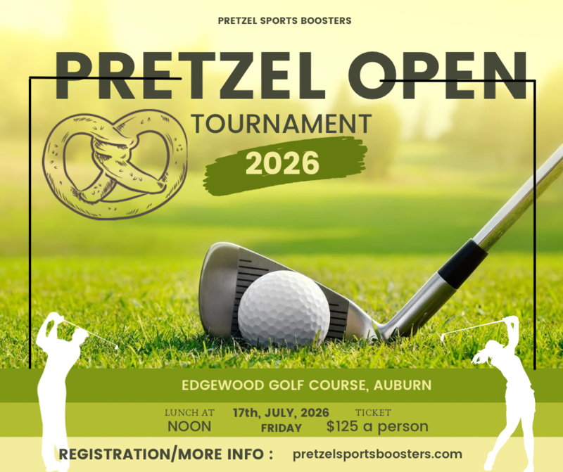 Pretzel Open, edgewood golf course, auburn IL. July 17th 2026. Tickets 125 per person, lunch at noon.