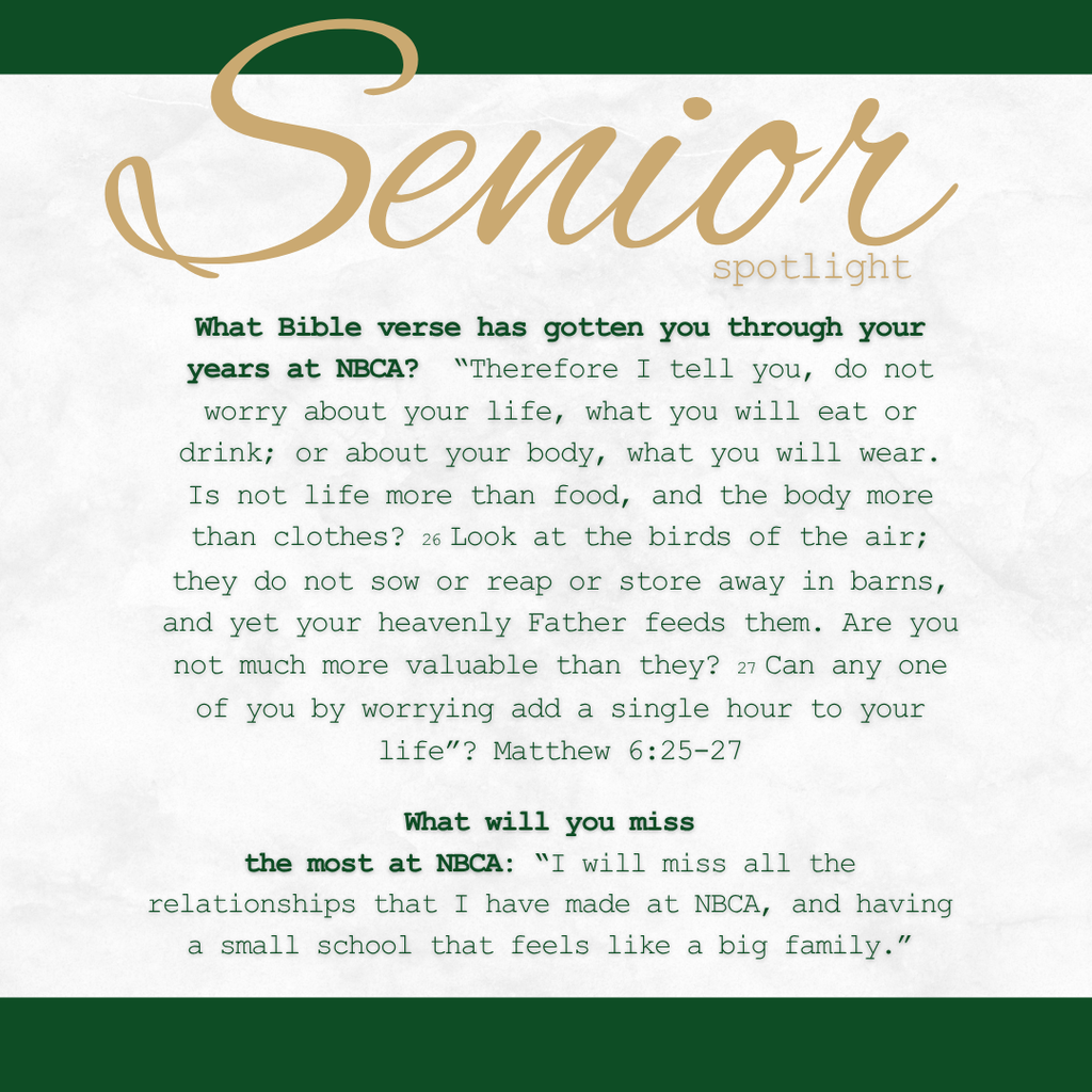 New Braunfels Christian Academy - Seniors