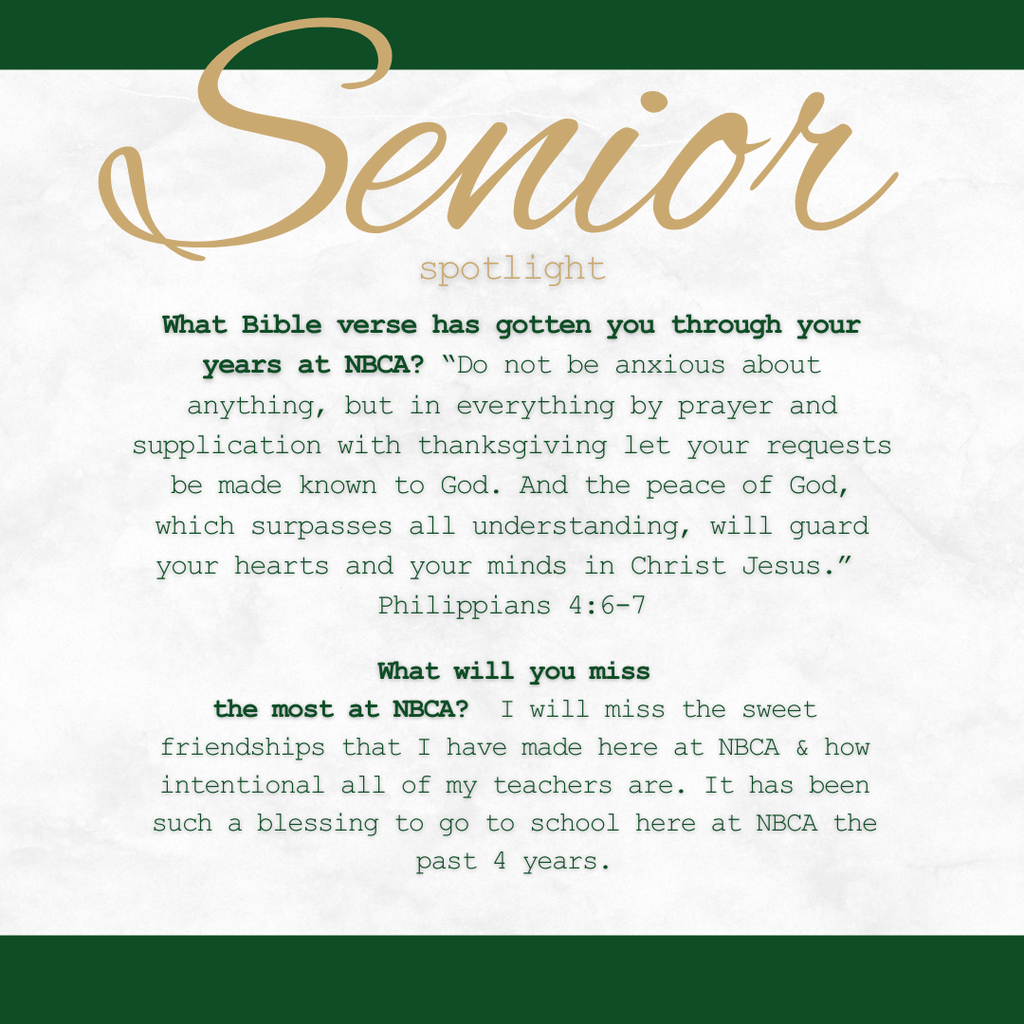 New Braunfels Christian Academy - Seniors