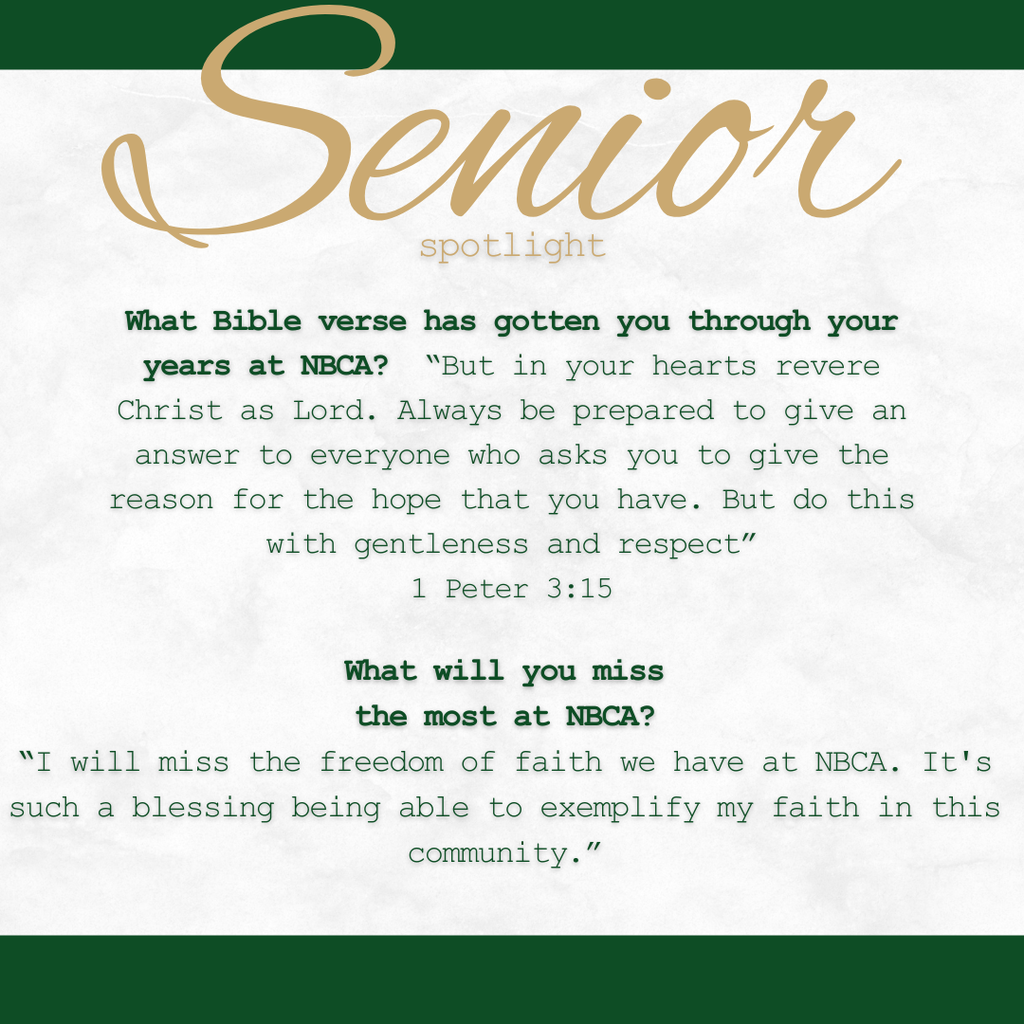 New Braunfels Christian Academy - Seniors