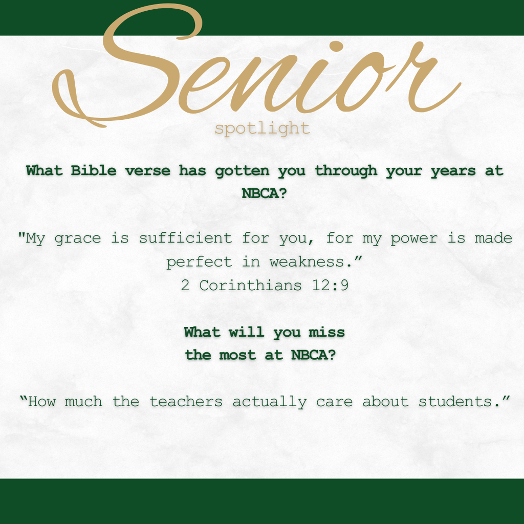 New Braunfels Christian Academy - Seniors