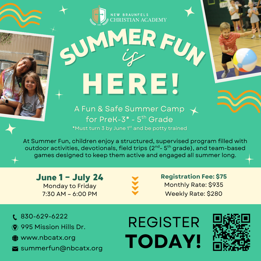 New Braunfels Christian Academy -summer fun