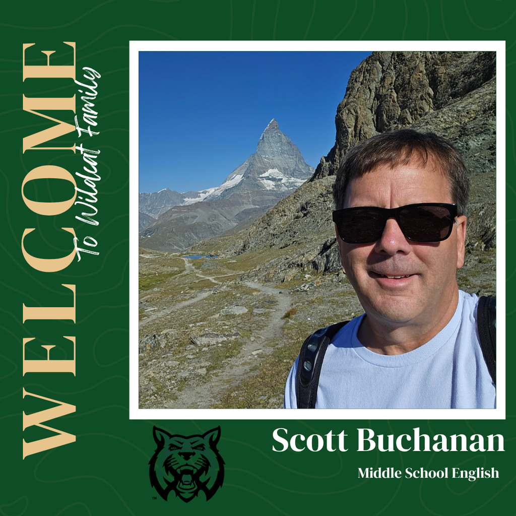 Scott Buchanan is joining NBCA as the Middle School English Teacher